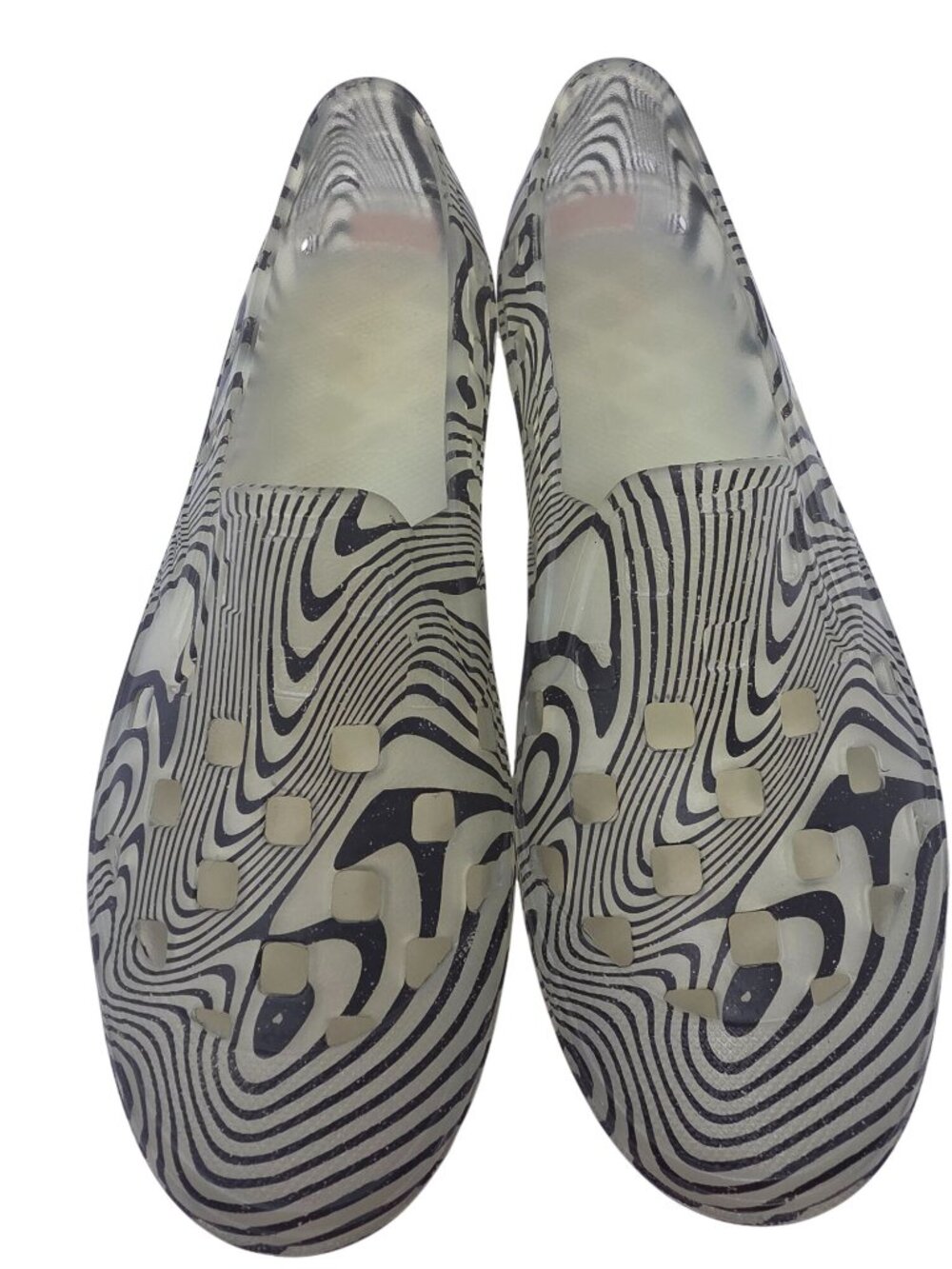 Vans Black & White Abstract TRK "Trippy Grain" Slip-On Shoes Men's Size 7